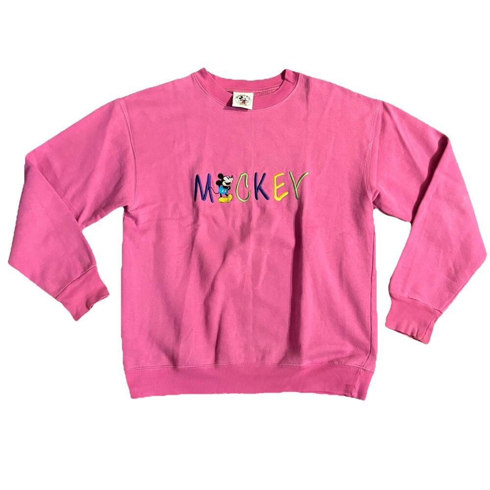 MICKEY and CO.‎ Mouse Disney Character Sweatshirt Spellout Made USA Vintage 90's